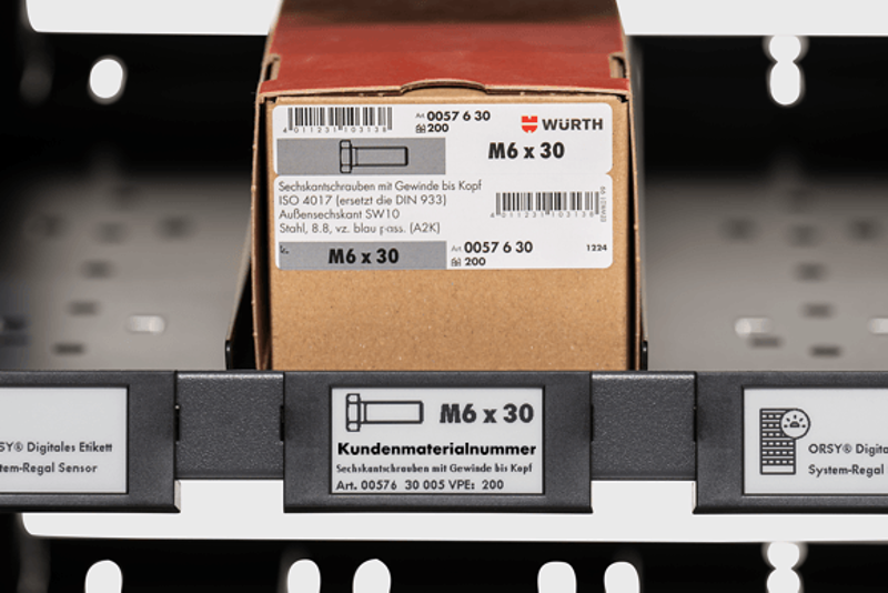 Kundenmaterialnummer auf Fach