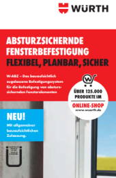 Absturzsichernde Fensterbefestigung flexibel, planbar, sicher
