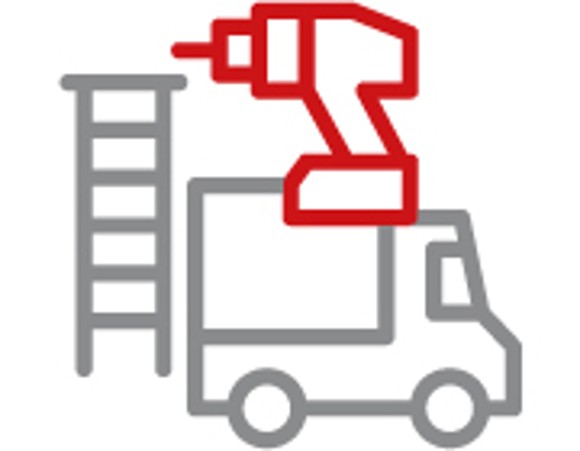 Icon LKW Leiter und Akkuschrauber